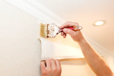 Pose de papier peint à Prâlon — revêtements muraux et toiles de verre